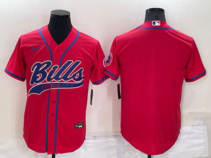 Men Buffalo Bills Blank Red Nike Co branded Jersey